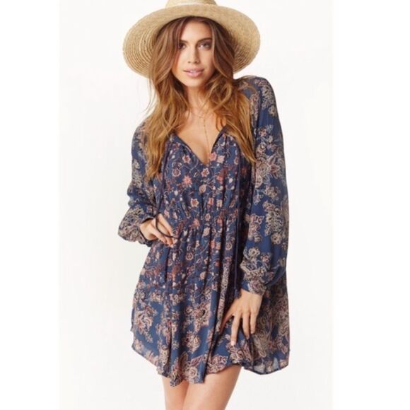 Free People Lucky Loosie Swing Tunic Boho Dress - Picture 5 of 5